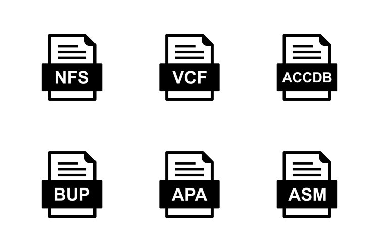 Set Of File Formats Icons example image 1