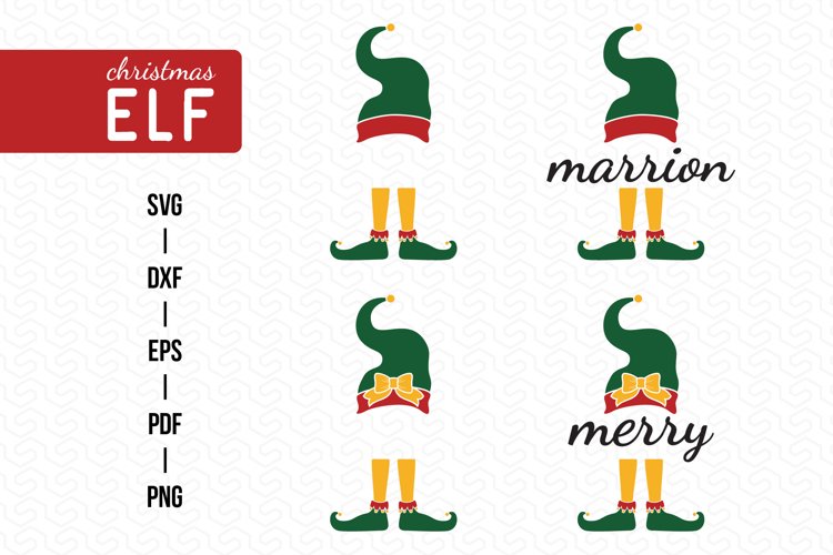 ELF SVG, Christmas SVG, Christmas ELF SVG, DXF, EPS, PNG example image 1