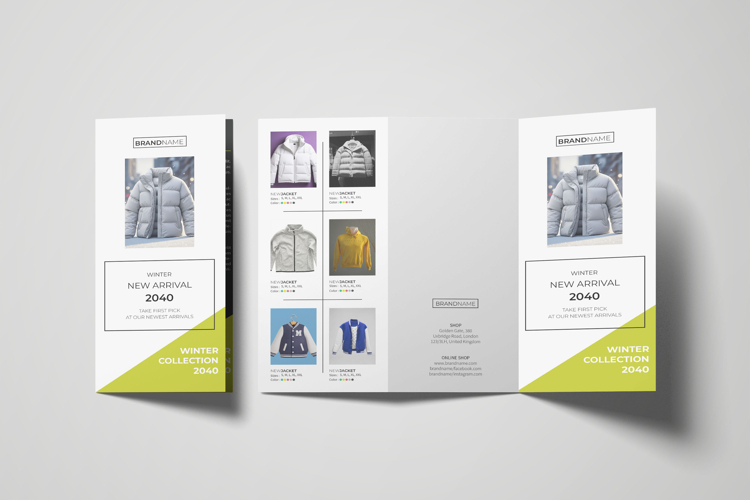 Winter Fashion Trifold Brochure