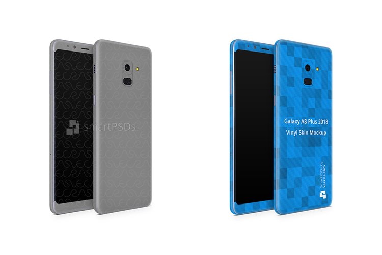 Samsung Galaxy A8 Plus Vinyl Skin Design Mockup 2018 Front-B example image 1