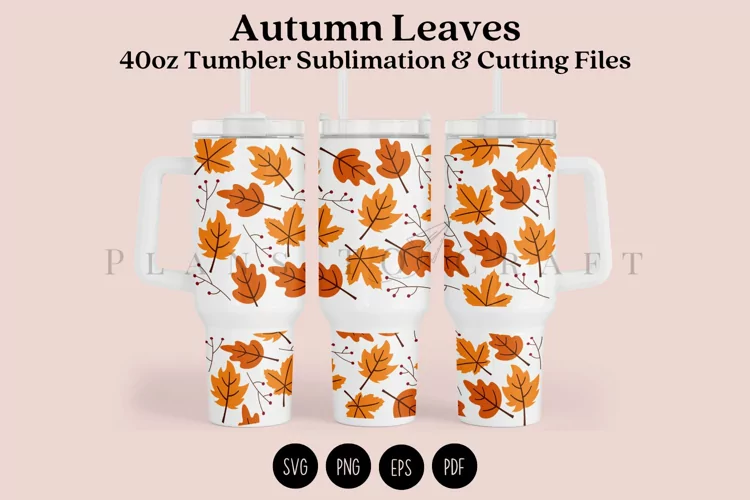 Autumn Leaves 40oz Tumbler Sublimation Wrap