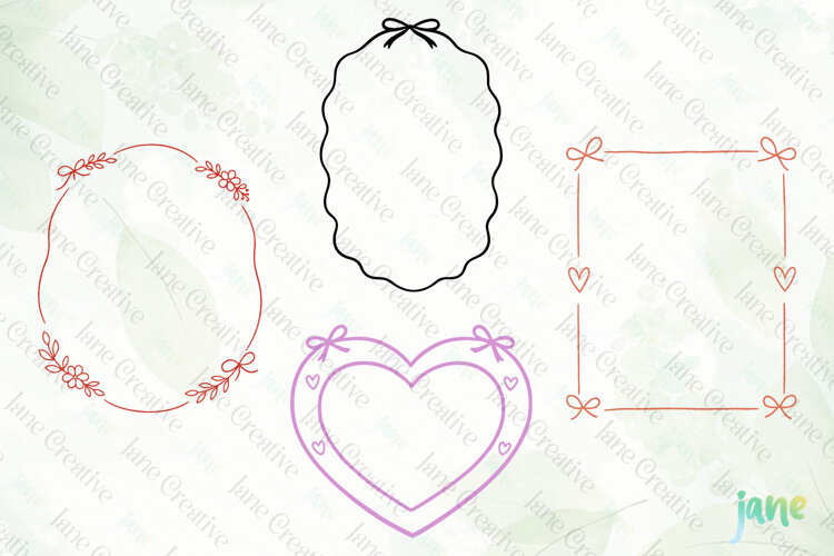 Hand Drawn Border SVG PNG Clipart example image 1