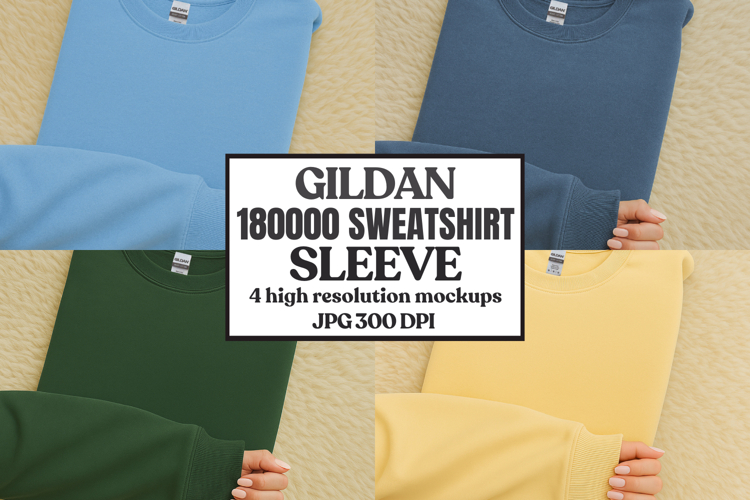 Gildan 18000 Sleeve Sweatshirt Mockup