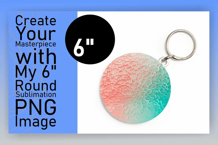 Sublimation Round Design with Bright Gradient Art
