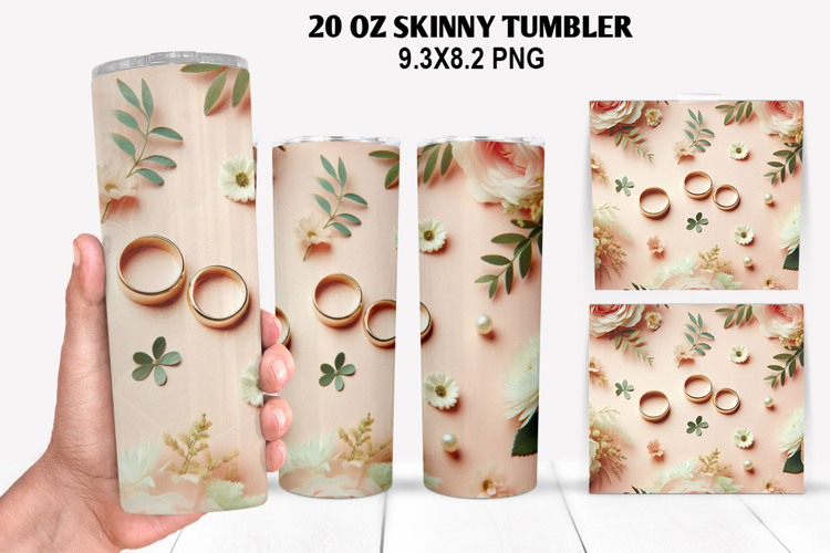 Valentine Skinny Tumbler 20oz Wrap Design, Valentine Tumbler