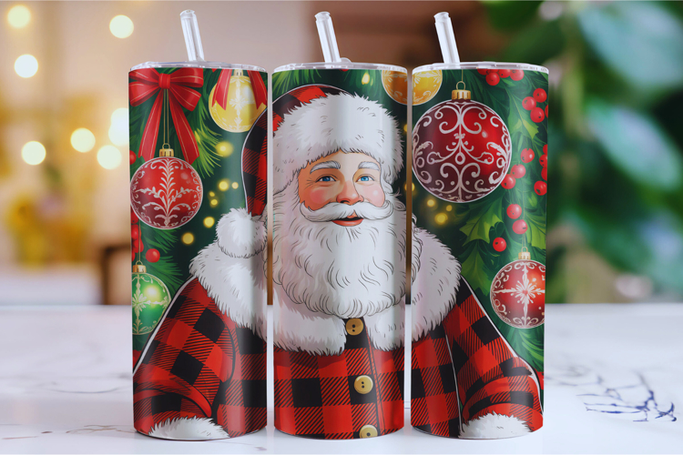 Merry Christmas Santa Tumbler Wrap | Christmas Wrap