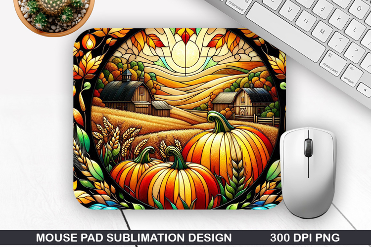 Pumpkin Mouse Pad Sublimation, Halloween Mouse Pad PNG