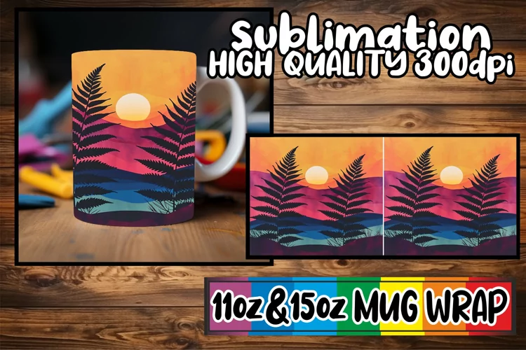 Flower Power: Retro Mug Wrap Sublimation