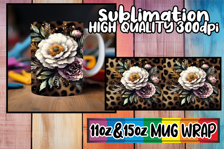 Gentle breezes 11oz 15oz sublimation wrap, Leopard Prints
