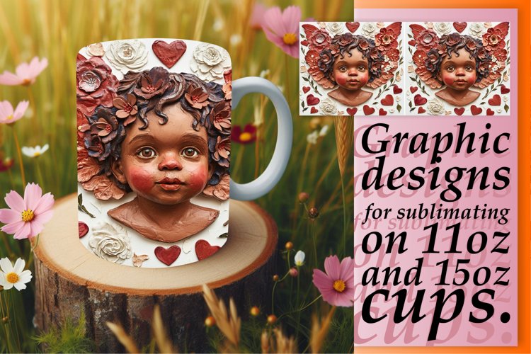 Artistic Valentines Day Mug Wraps