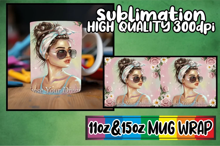 Inspiring moments sublimation print wrap, Woman