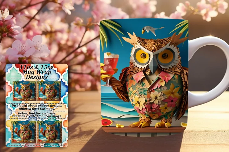 Playful Owl Artistry on Mugs