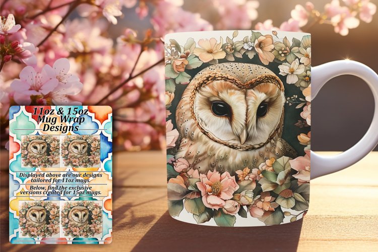 Springtime Songbird Owl Mug Sublimation
