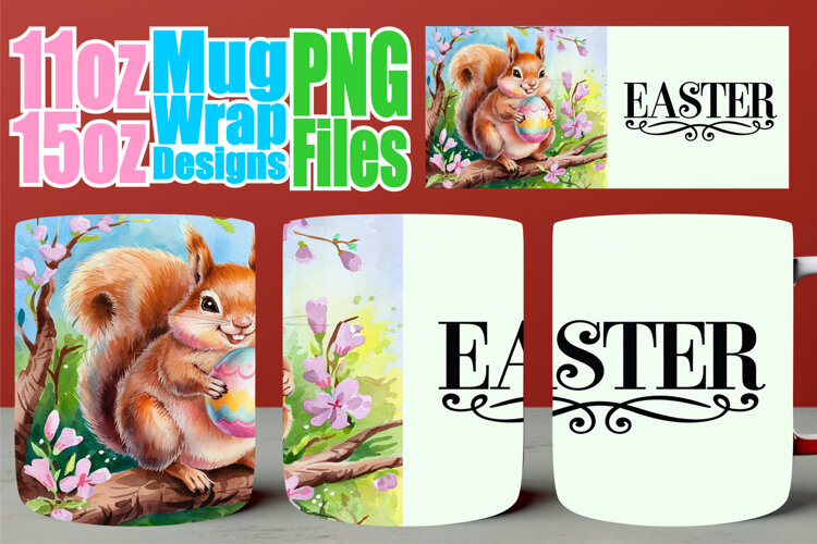 Radiant mornings sublimation mug wrap, Easter example image 1