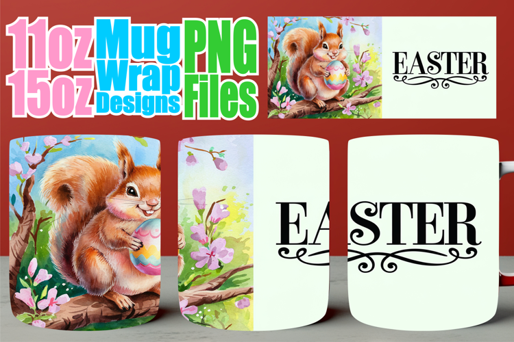 Radiant mornings sublimation mug wrap, Easter