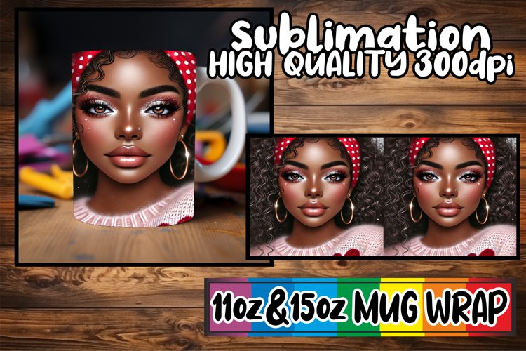 Pure joy sublimation mug wrap, Love Girl example image 1