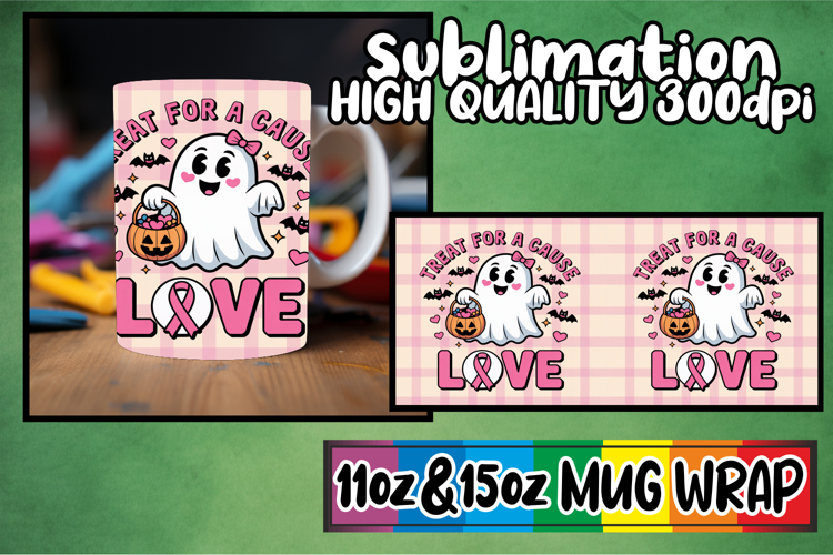 Refreshing spirit 11oz 15oz mug wrap, Ghost Cancer