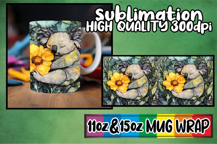 Happy hearts 11oz 15oz sublimation wrap, Animals
