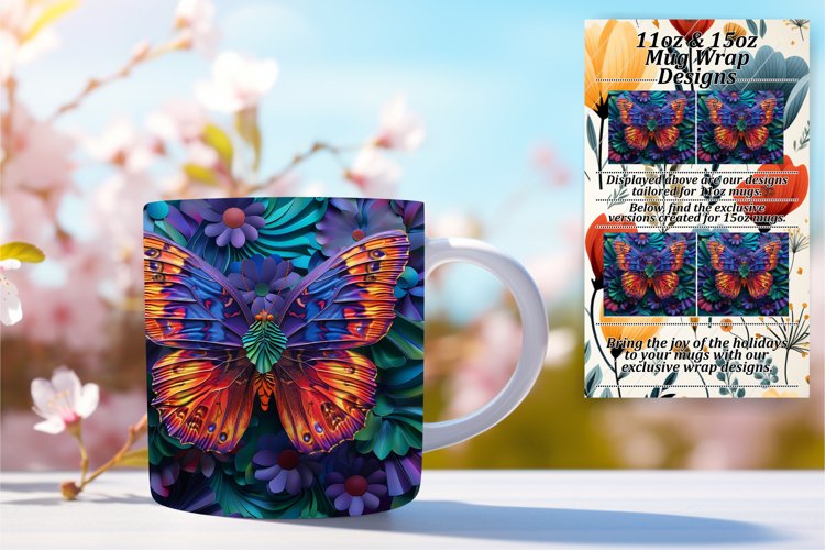 Vibrant Springtime Spectacle: 3D Mug Wrap example image 1
