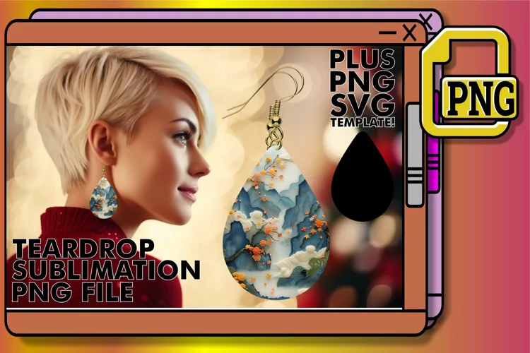 Forest Fantasy: Embroidered Teardrop Earring