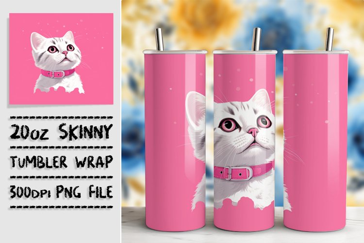 Charming Comical Cat Tumbler Sleeve