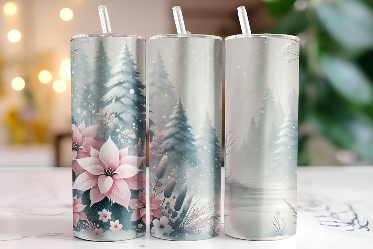 Snowy trees Tumbler Wrap | Sublimation | Tumblers