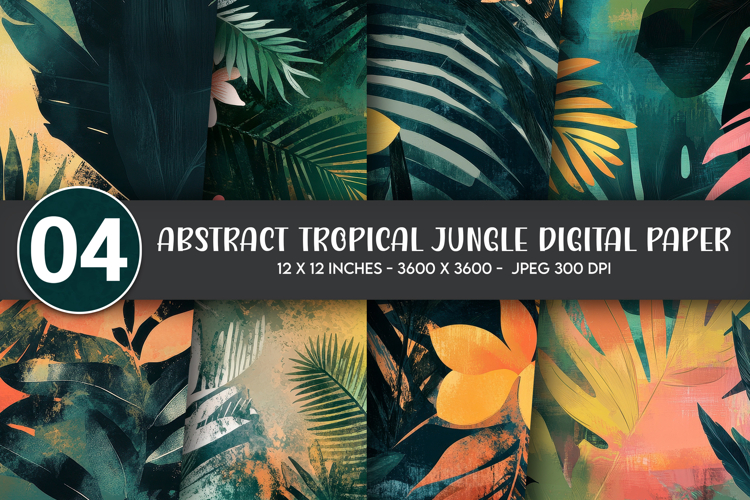 Abstract Tropical Jungle Digital Paper
