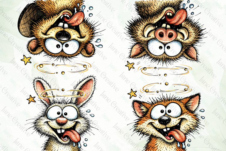 Silly Woodland Animals Clipart