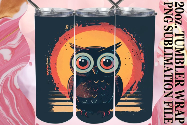 Retro Animal Portrait Tumbler Sublimation 20oz