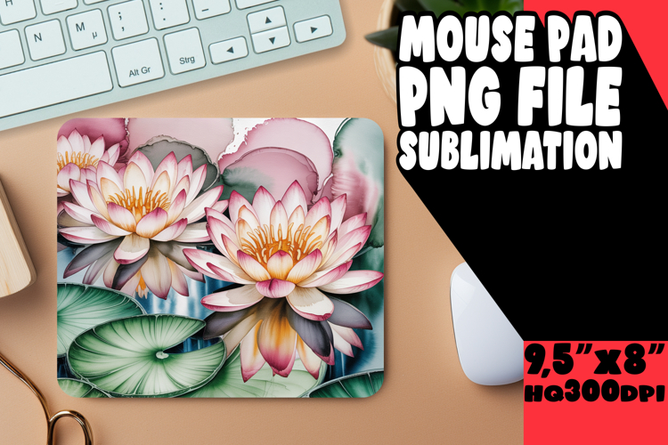 Cheerful Mouse Pad Sublimation PNG, Flowers