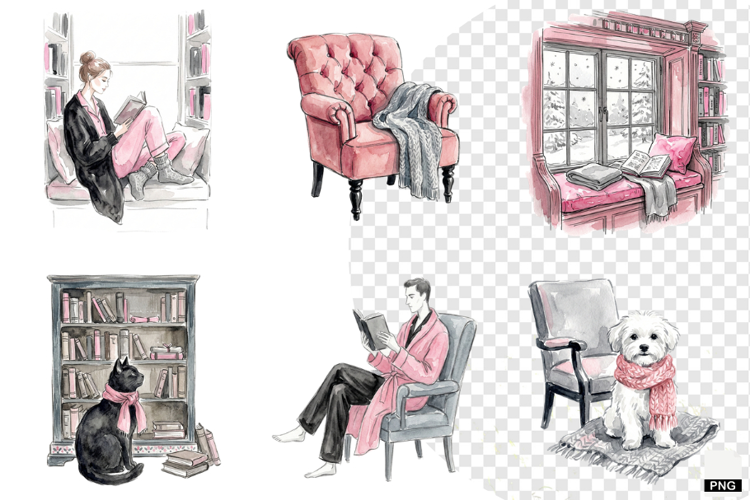 Frosted Library Clipart