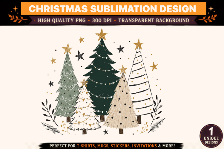 Christmas PNG, Christmas Tree Sublimation Design, Winter Eve
