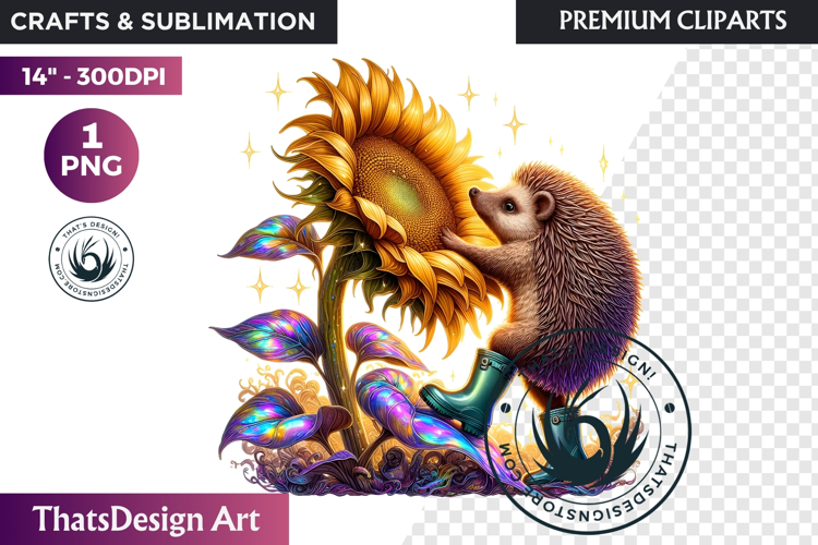 Enchanted Woodland Animal & Sunflower Clipart PNG