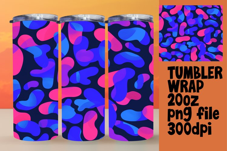 Abstract Neon Symphony Tumblers 20oz