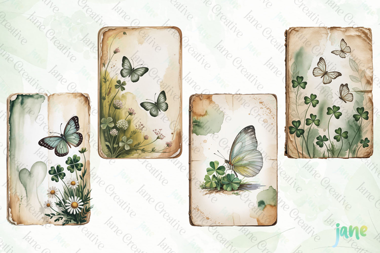 Butterfly Junk Journal Page Clipart