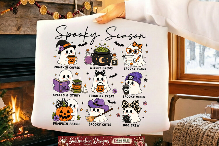 Spooky Season png,Halloween Sublimation Design,Halloween png example image 1