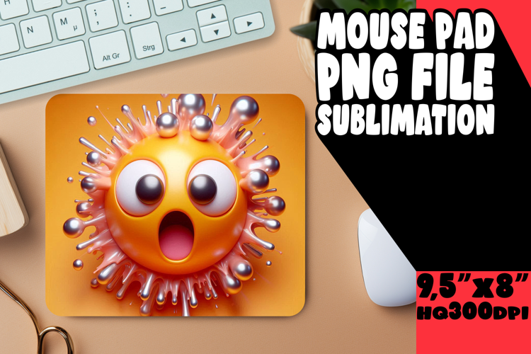 Bright Desk Pad Sublimation Ideas, 3D Emoji