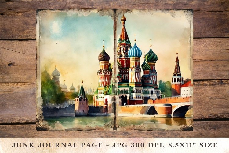 Printable Junk Journal Pages russia example image 1