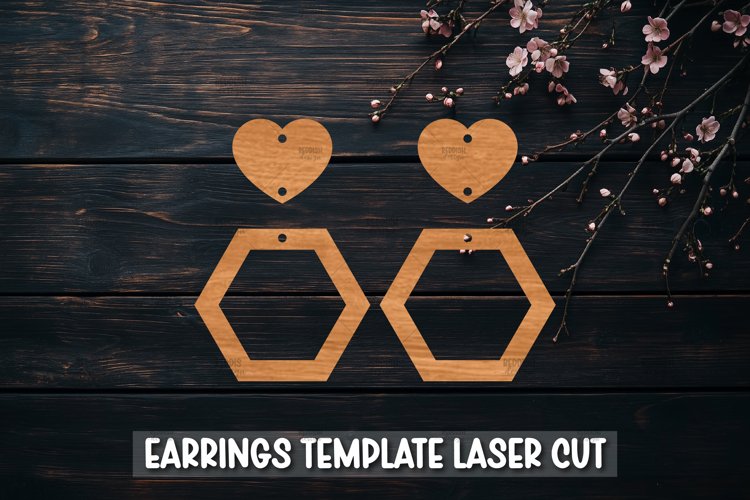 Heart Earrings Svg Image 8