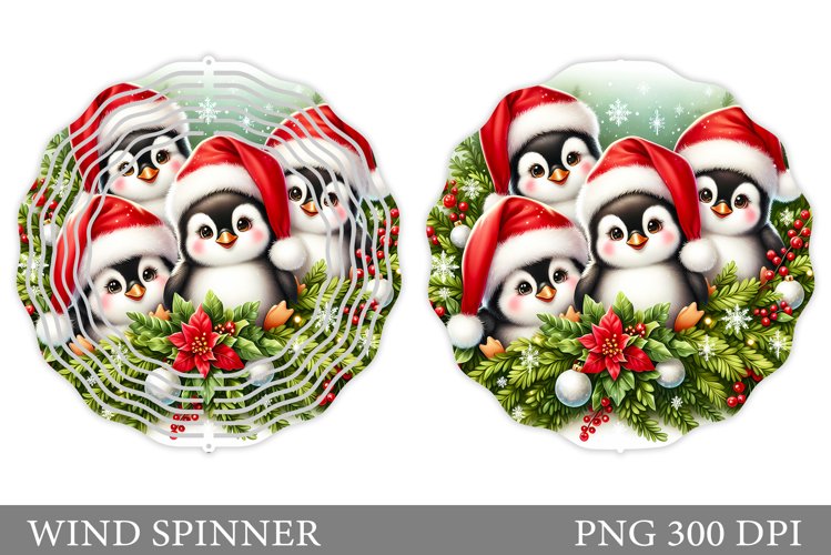Christmas Penguin Wind Spinner. Christmas Wind Spinner example image 1