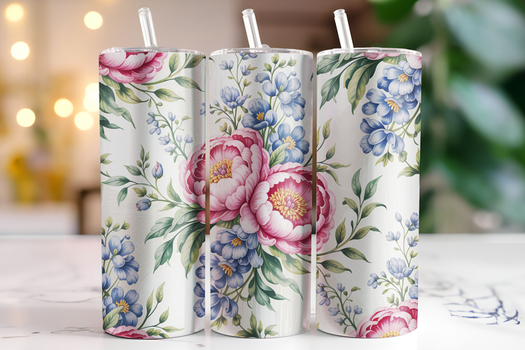 Flowers Tumbler Wrap | Sublimation | Tumblers