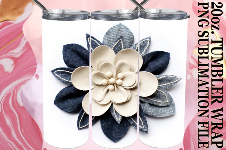 Blossoming Beauty 3D Flower Tumbler 20oz Art example image 1