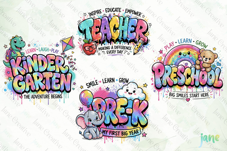 Back To School Graffiti Art Clipart