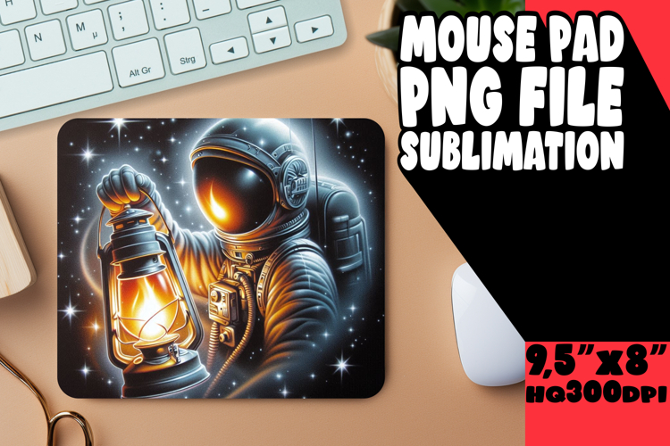 JOYFUL MOUSE PAD PNG ART, Astronaut