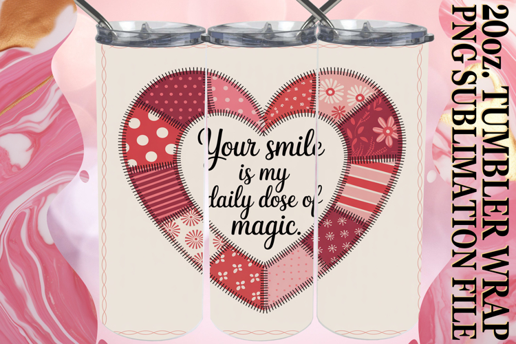 BRIGHT ADVENTURES 20oz TUMBLER WRAP, Heart Quote