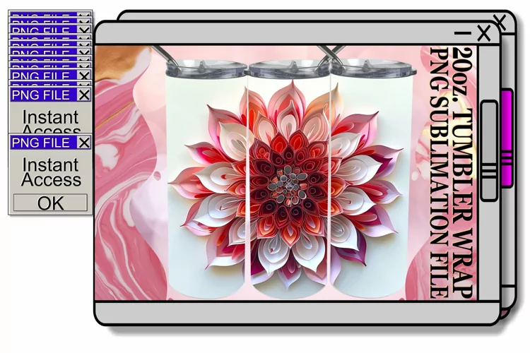 Colorful Spring Flower 20oz Tumbler Sublimation