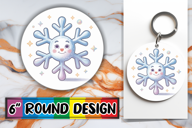 Cozy Circle Car Coaster Sublimation, Cute Christmas