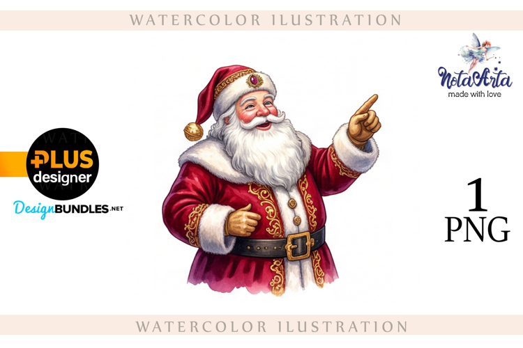 Christmas Santa in Elegant Attire