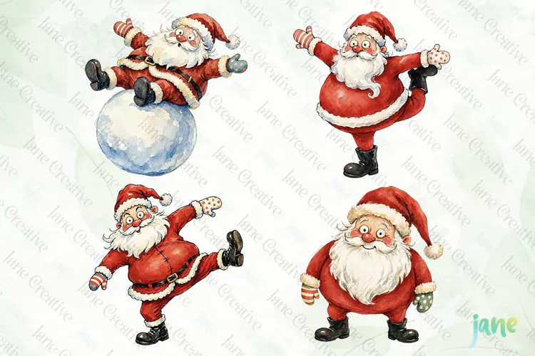 Funny Santa Claus Clipart