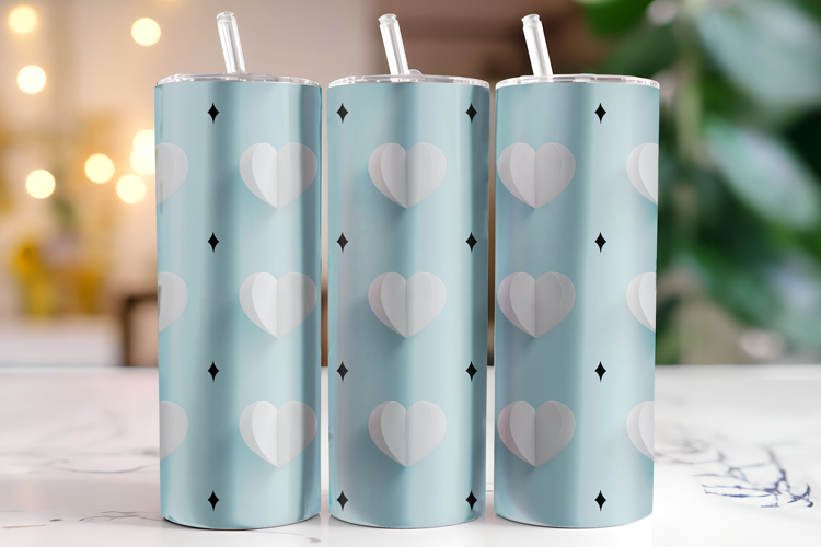 Hearts Tumbler Wrap | Sublimation | Tumblers
